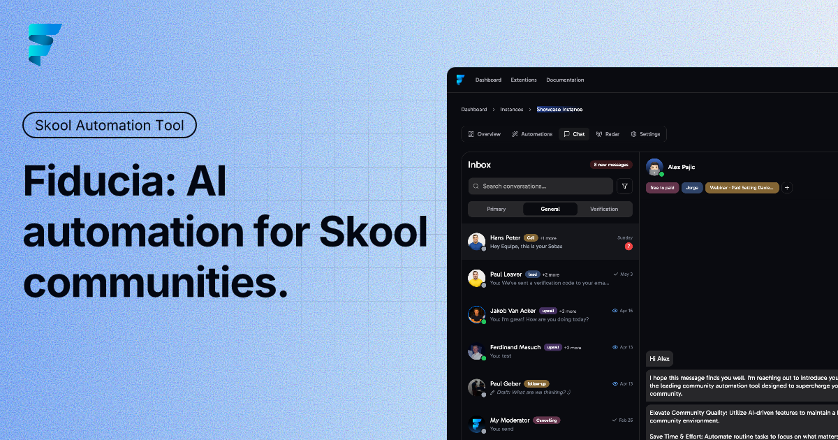 Fiducia Skool community automation tool